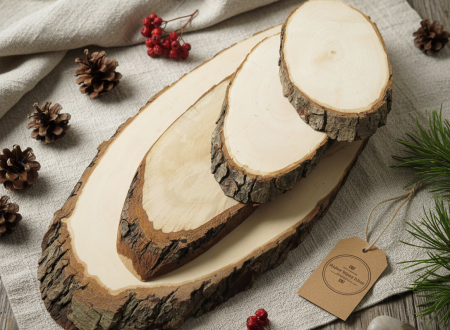 fette di legno grezze