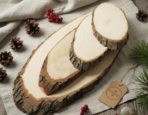 fette di legno grezze