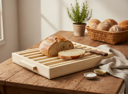 Art.1369- Tagliere per il pane in legno naturale di faggio